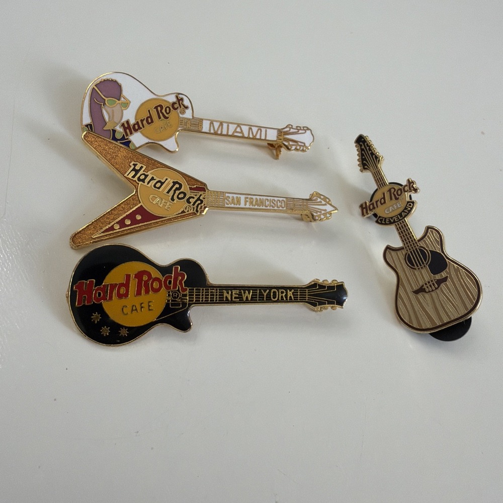 Hard Rock Cafe Pin Lot New York, Miami, San Francisco (3).      5177